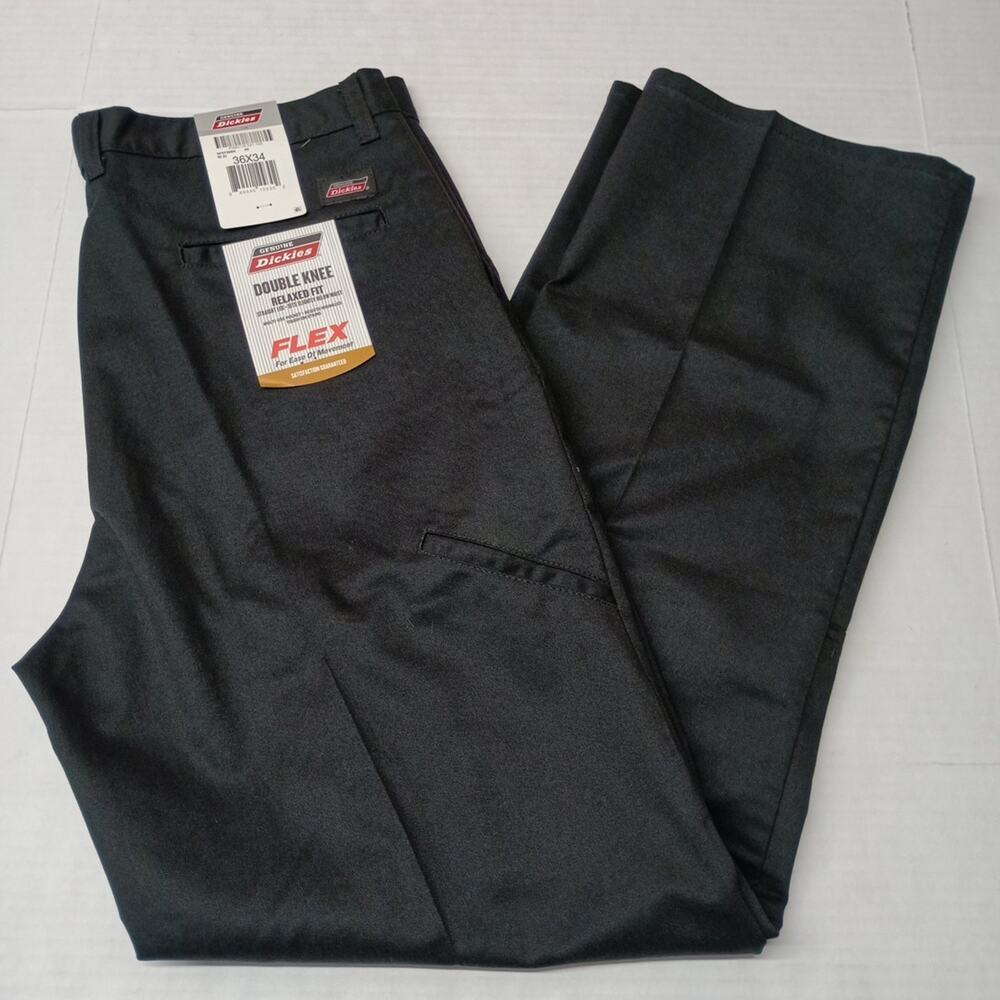 Dickies‎ Relaxed Fit Double Knee Work Pants Men's 36x34 Black Straight Leg